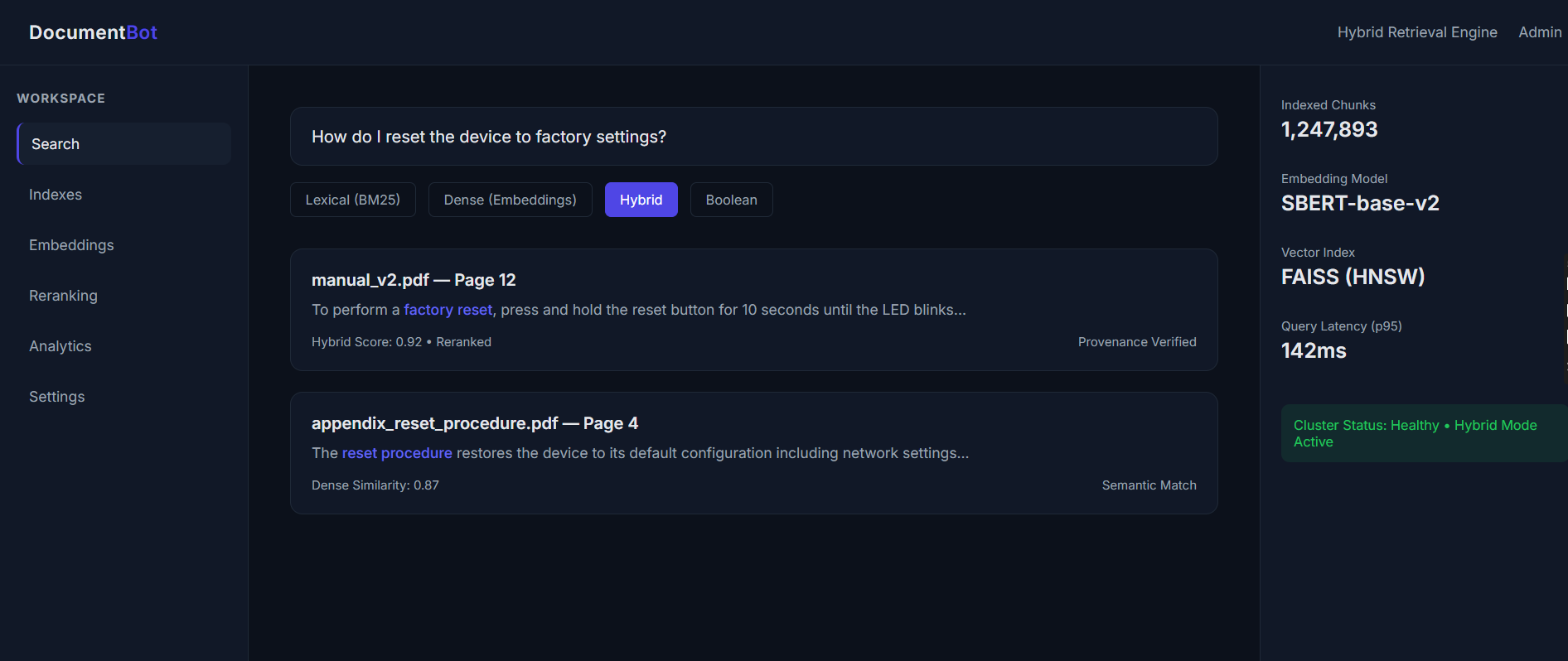DocumentBot — Enterprise Document Retrieval & Semantic QA